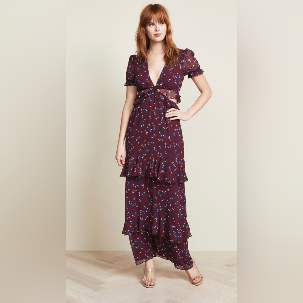 Wayf Lavina Cutout Maxi Dress XS